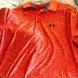 Under Armour Orange Golf Polo